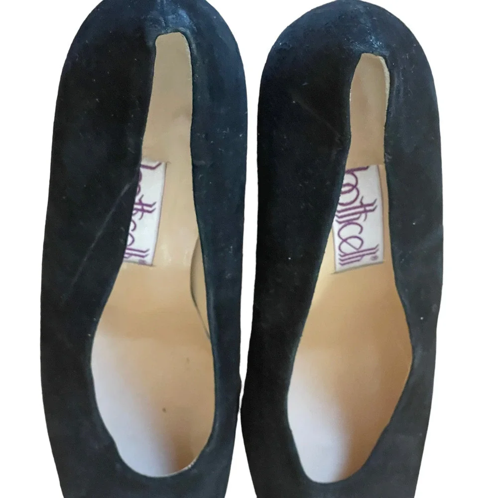 Botticelli Black Suede Heels - Size 39 1/2